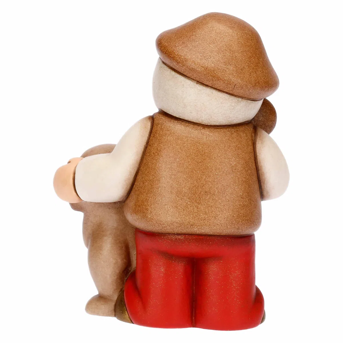 THUN - Pastore con cane - ceramica - Collezione Presepe Classico - 5,8 x 4,8 x 7,9 cm