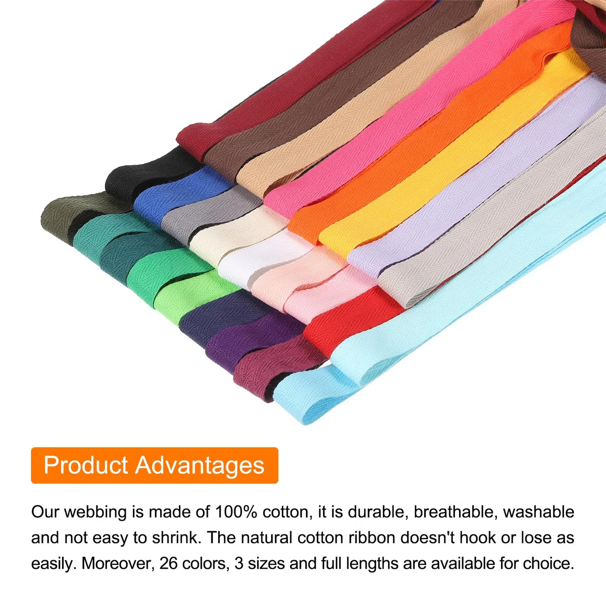 PATIKIL Nastro in Twill di Cotone 25mm(1") 50 Iarde Nastro Cotone Nastro di Sbieco Fettuccia a Spina di Pesce per Cucito Confezione Regalo Artigianato Fai Da Te Blu Navy
