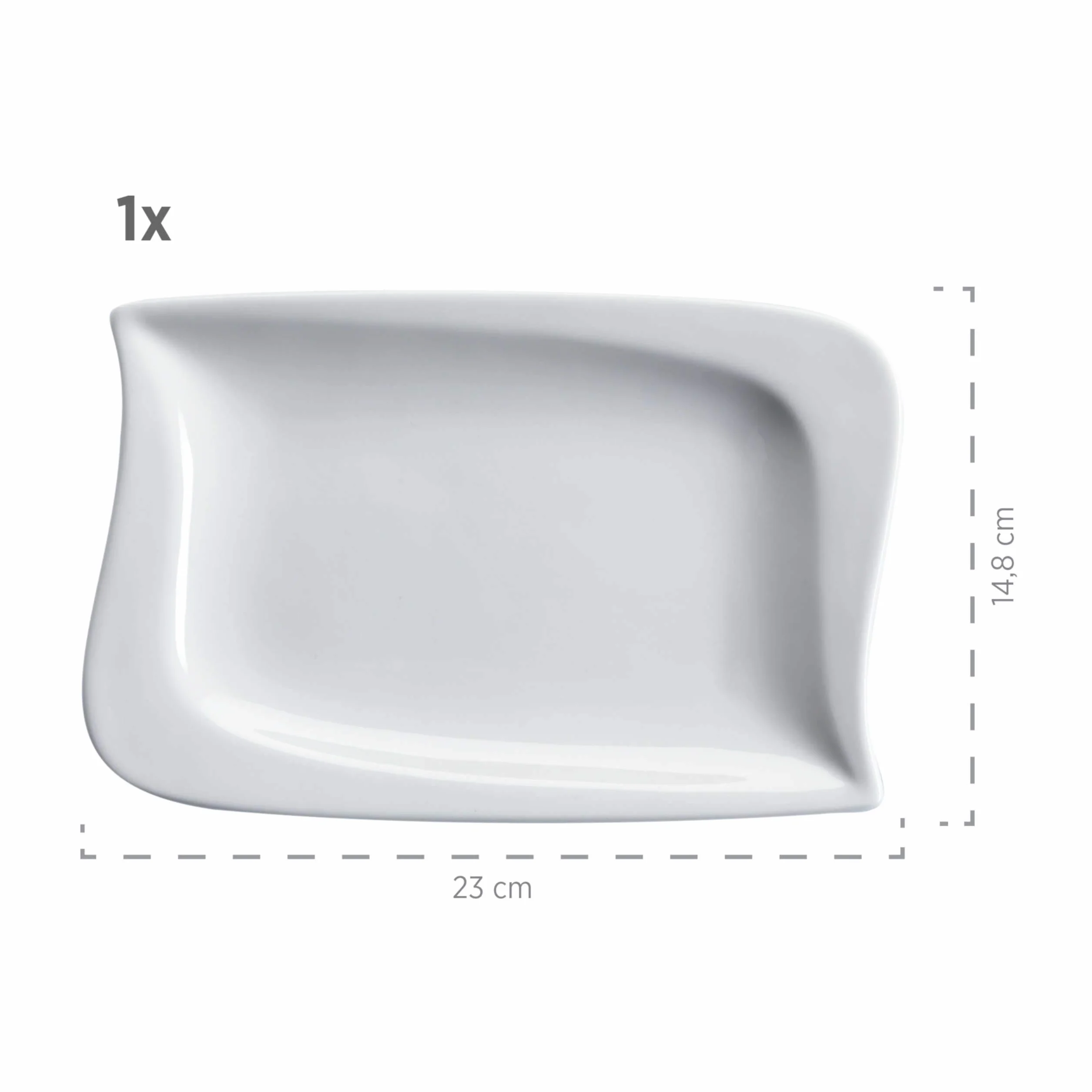 Verso by Mäser, Serie La Musica, Piatti Rettangolari, in un Set da 2 Pezzi (23cm/33cm)