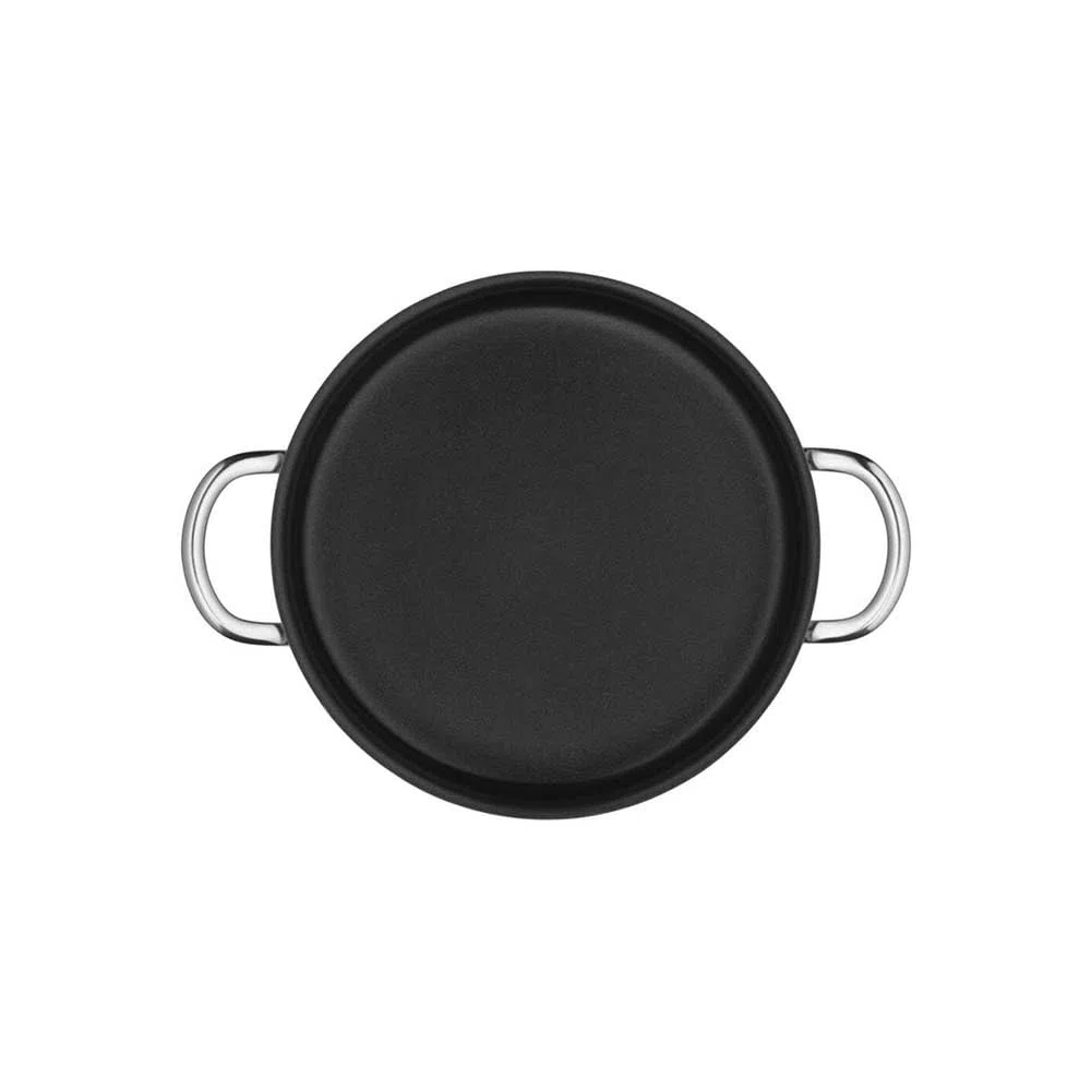WMF - Mini tegame da portata rivestito in acciaio inox Cromargan lucido, 18 cm, per piani cottura a induzione, impilabile, ideale per piccole porzioni o per single