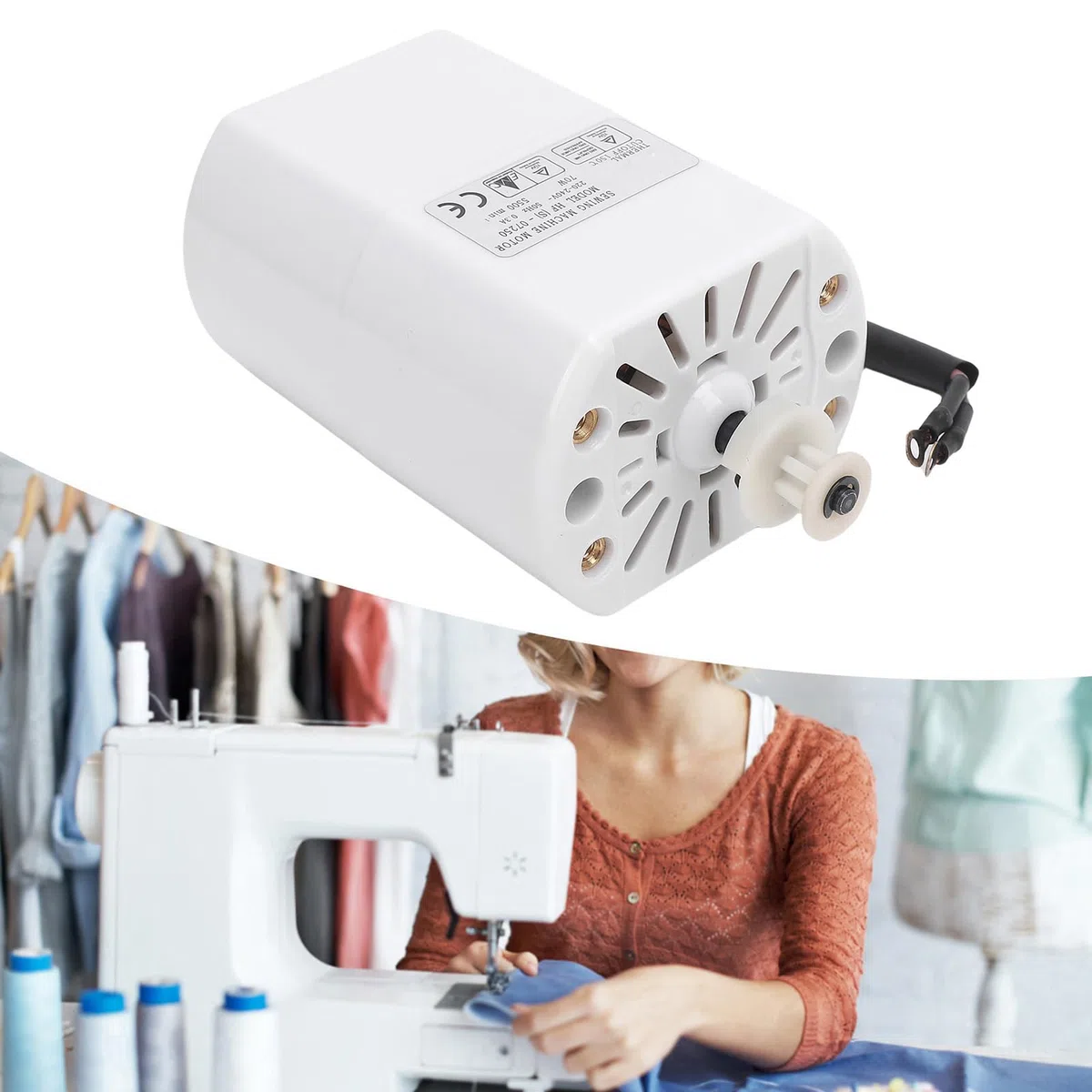 Motore per macchina da cucire, 70 W, multifunzione, 5500 giri/min, potente macchina da cucire elettrica multifunzionale, con regolazione stabile della velocità, per cucire a casa