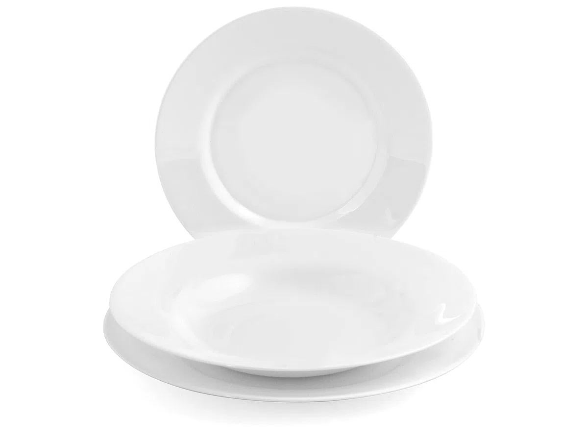BORMIOLI ROCCO Servizio Tavola 18 Pezzi, Toledo, Vetro Opale, 25 cm