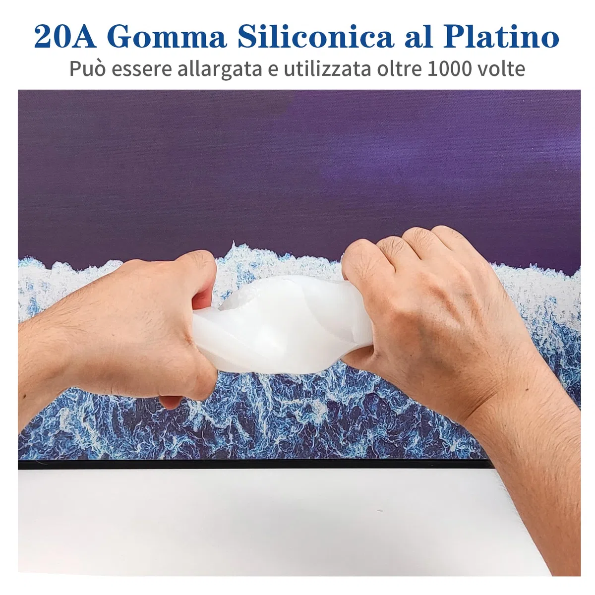 Silicone per Stampi 20A,1,25KG Trasparente Silicone Liquido Mescolamento 1:1 Rapida Cura Gomma Siliconica per Stampi,DIY Sapone Artigianale,Candele,Stampi per Resina