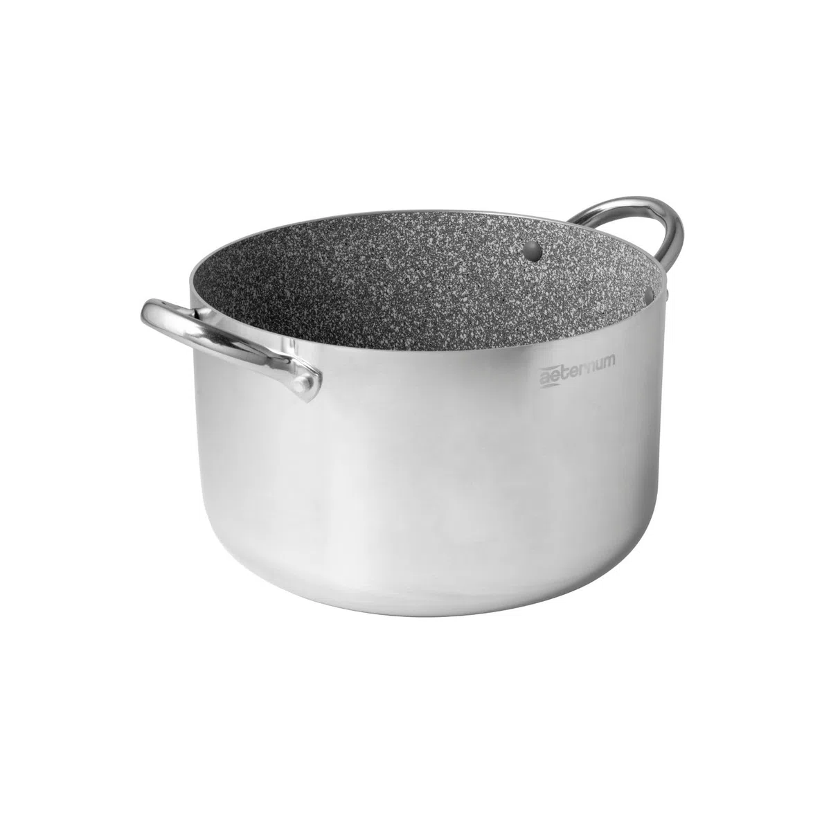 Aeternum, Grande Famiglia Deluxe, Pentola Antiaderente, Diametro 28 cm, Adatto all'Induzione, Alluminio, Acciaio, Argento