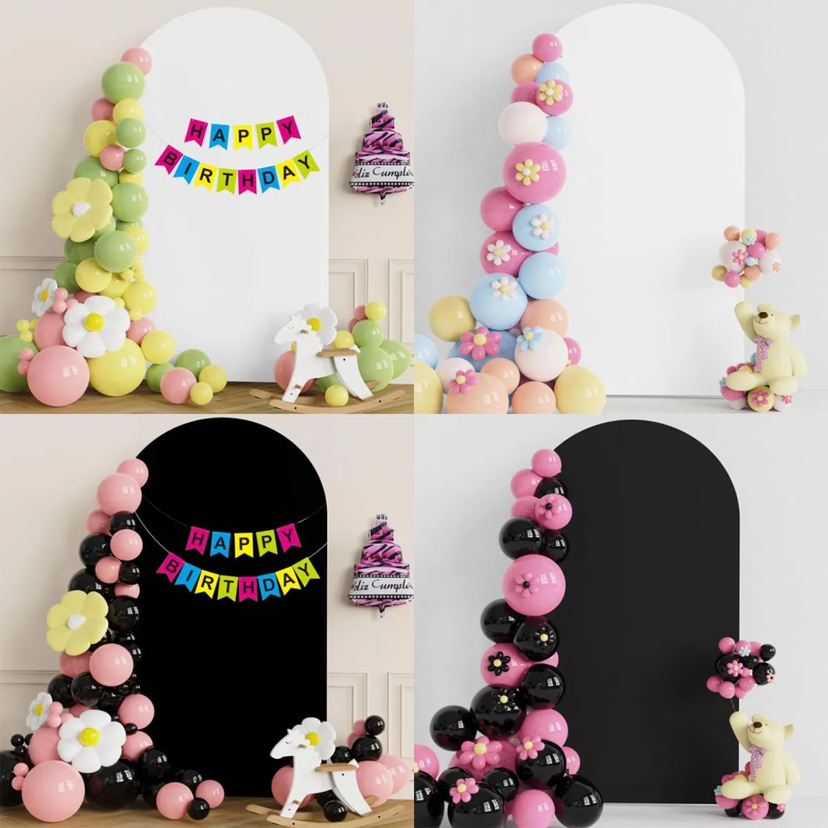 Coprisedia per arco di nozze, supporto elastico per arco di nozze, copertura per sfondo, copertura multifunzionale per arco per festa di compleanno, banchetto, cerimonia, decorazione, blu