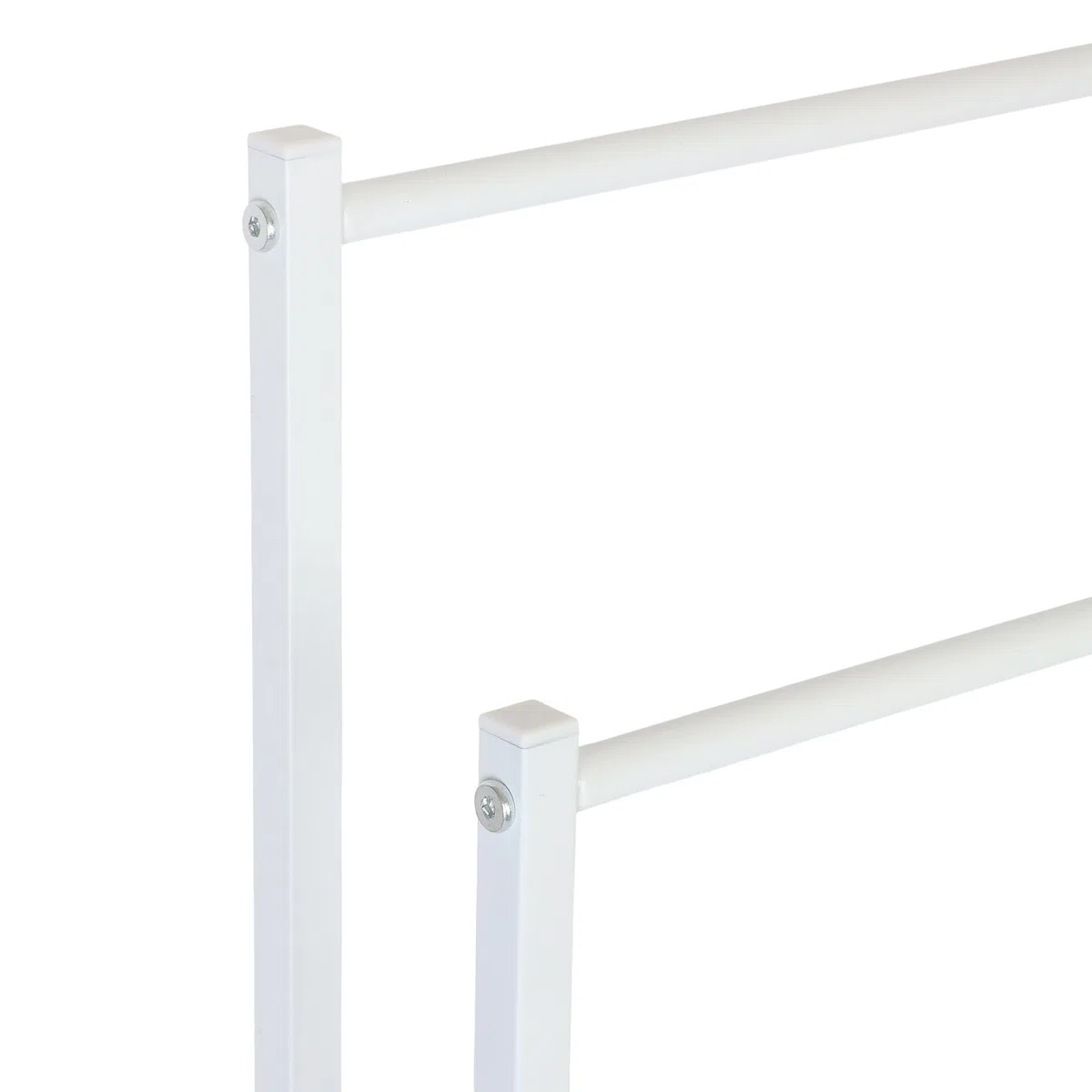 Portasciugamani Relaxdays, H x L x P: 86 x 44 x 21 cm, Metallo, 3 stanghe, Bagno, portasciugamani, Bianco