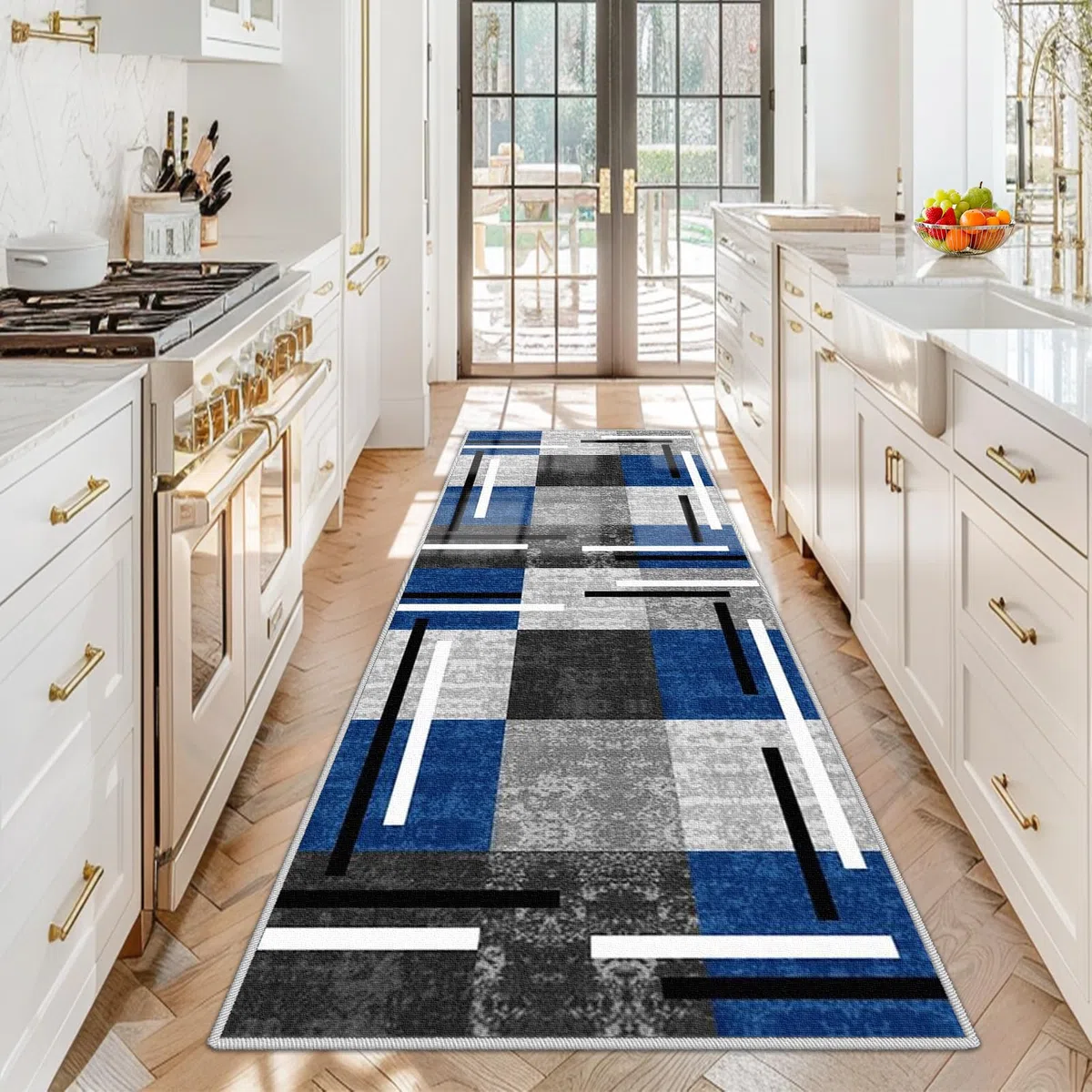 Tappeto Passatoia Corridoio Antiscivolo Tappeto per Cucina Lavabile Moderno Multiuso 80 x 100 cm Tappeto Corridoio Runner Ingresso Interno Lungo Tappeti per Soggiorno Camera da letto Entrata Bagno