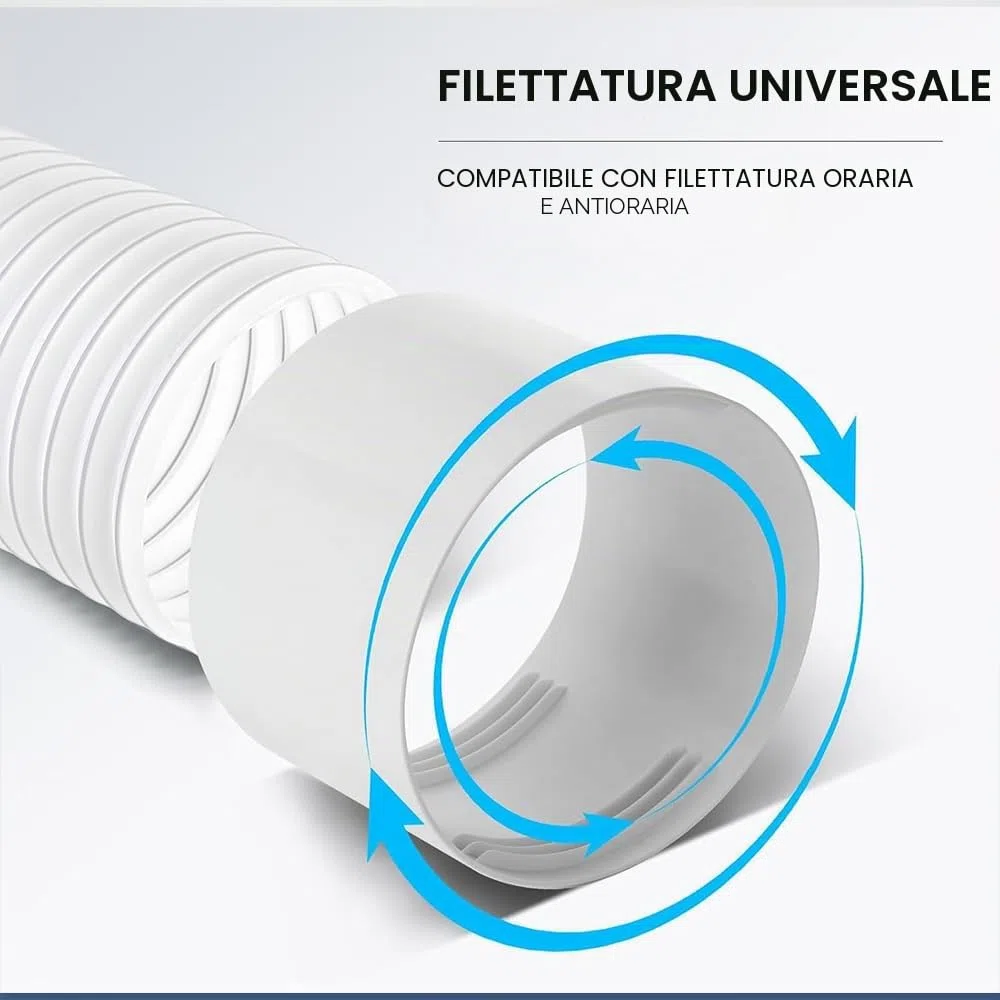Tubo Condizionatore Portatile Con Adattatore, Tubo di Scarico Portatile Diametro 150mm, Estensibile Mobile Aria Condizionata Tubo, Per Condizionatori, Deumidificatori, Asciugatrici