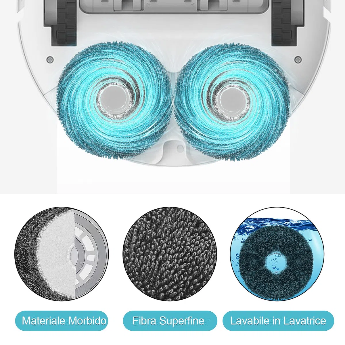L10s Pro Gen 3 Kit Accessori Ricambi per Dreame L10 Prime / L10s Plus / L10s Pro Gen 2/ L10s Ultra Ricambio per Xiaomi X20 Plus 2 Spazzola Principale 8 Panni Mocio 4 Filtri 8 Spazzole Laterali