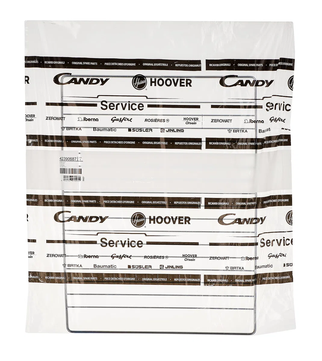 Candy 42390687 Griglia per Forno, Accessorio Originale, Ripiano d'Appoggio, Acciaio Inossidabile Inox, 35x46 cm