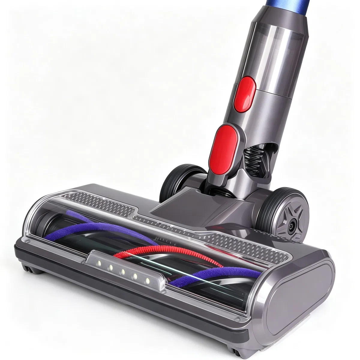 Spazzola Compatibile con Dyson V7 V8 V10 V11 V15 Accessorio per aspirapolvere Bocchetta per Pavimenti con 5 Luci Anteriori Larghe 26 cm