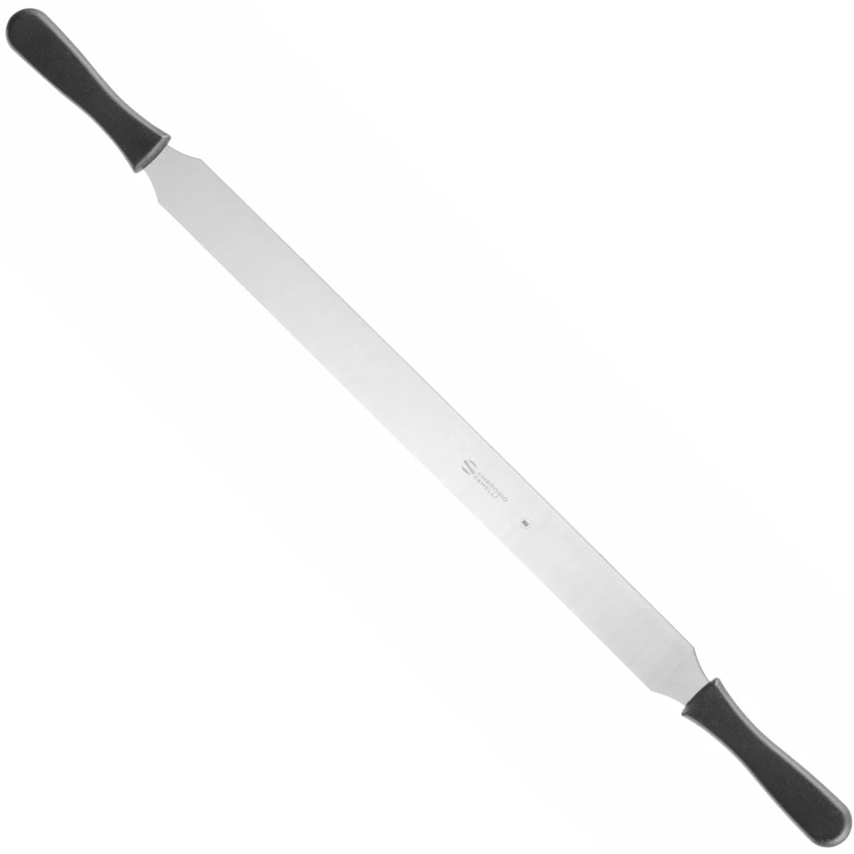 Ambrogio Sanelli, Linea Supra, Spatola a Due Manici "SpaTWOla" per Pasticceria con Lama da 42 cm in Acciaio Inox, Impugnatura in SEBS Pratica ed Ergonomica, Certificata MOCA, Made in Italy