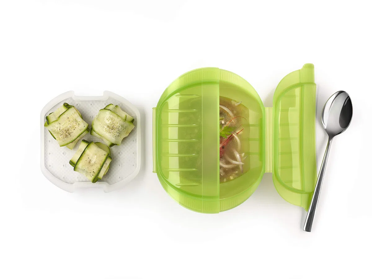 Lékué, Cocotte Ogya con filtro, 3-4 persone, in silicone, colore: Verde