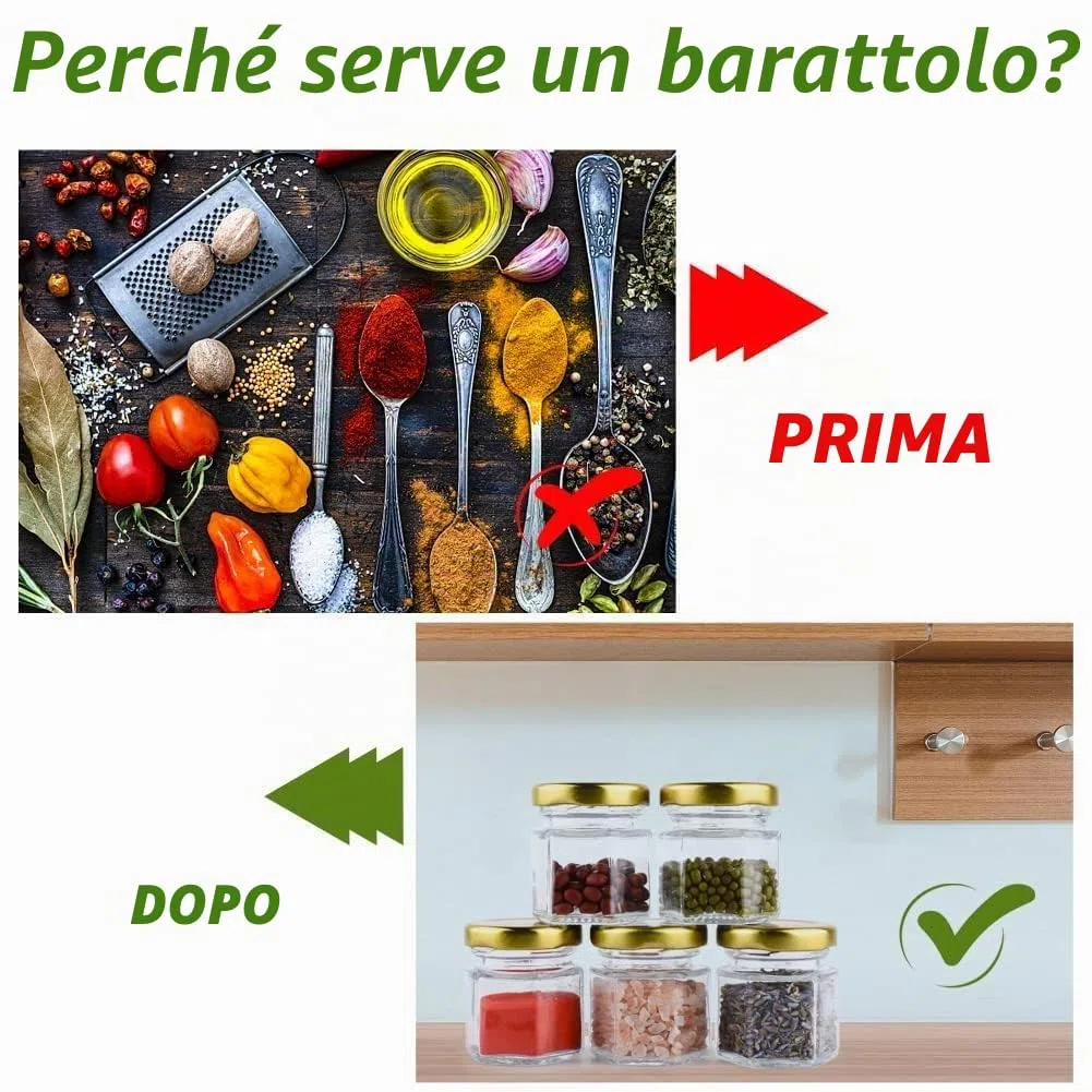 CLTPY 30Vasetti Miele 45ml, Vetro Piccolo, Bomboniere, Marmellata, Spezie, per Matrimonio, Battesimo Regali