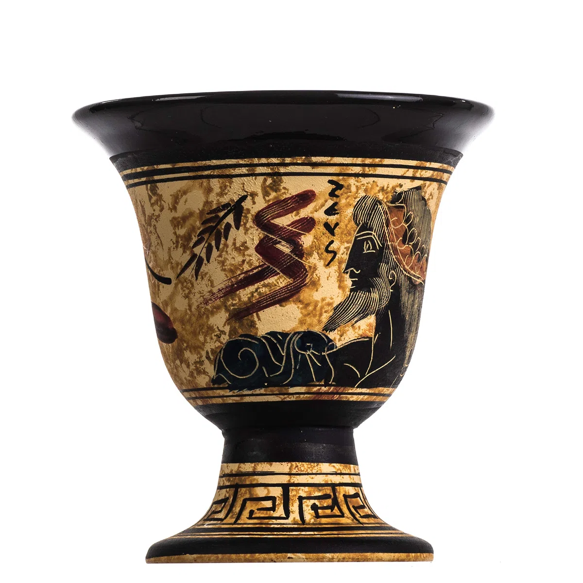 Tazza di Giustizia di Pitagora Fiera di Pitagora Tazza greca antica Zeus in ceramica dipinta a mano utilizzabile