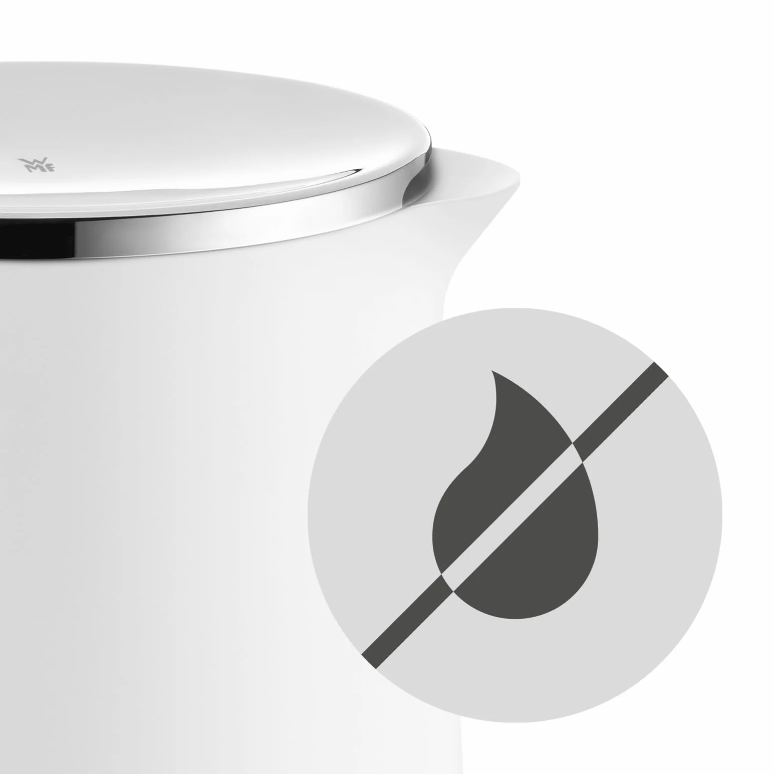 WMF Impulse Thermos da 1 l, Thermos per caffè o tè, Tappo a Vite, Mantiene Le Bevande Fredde e Calde per 24 Ore, Thermos per caffè o tè, Bianco, Acciaio Inossidabile, plastica