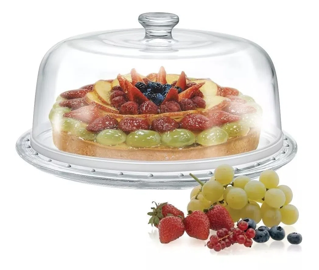 BORGONOVO, Piatto Torta 31 con Cupola in Vetro Palladio