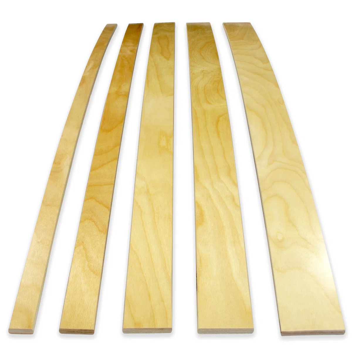 Doghe di ricambio in legno di betulla, set da 5 pezzi, pezzi di ricambio per la riparazione della rete a doghe, in legno di betulla, certificato FSC, 50 mm di larghezza, 8 mm di