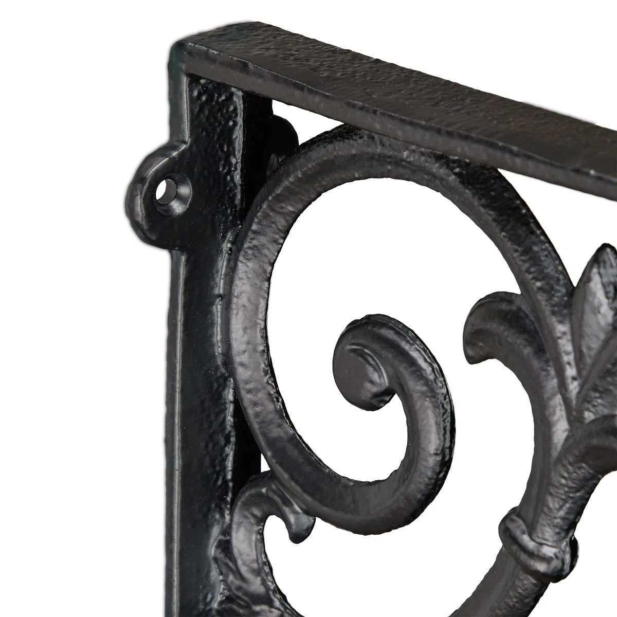 Relaxdays Set 4 Reggimensola da Muro, Staffe per Mensole, HLP: 24,5x4x24,5 cm, Supporti Angolari Ripiani Vintage, Nero