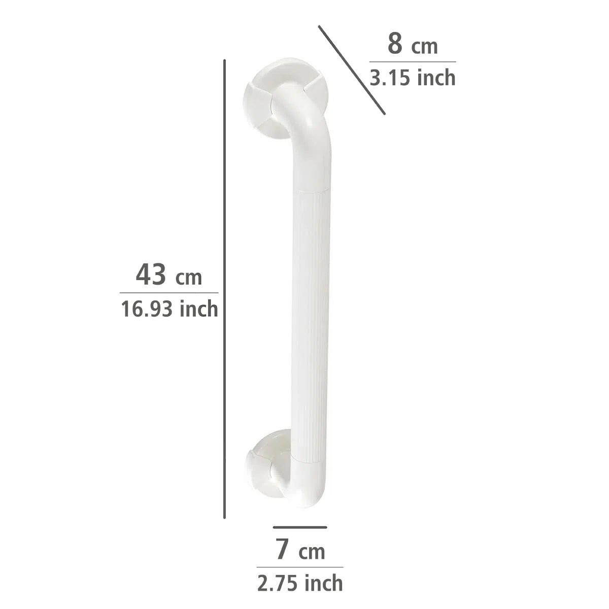 Wenko 17932100 Barra de seguridad 43 cm, Blanco