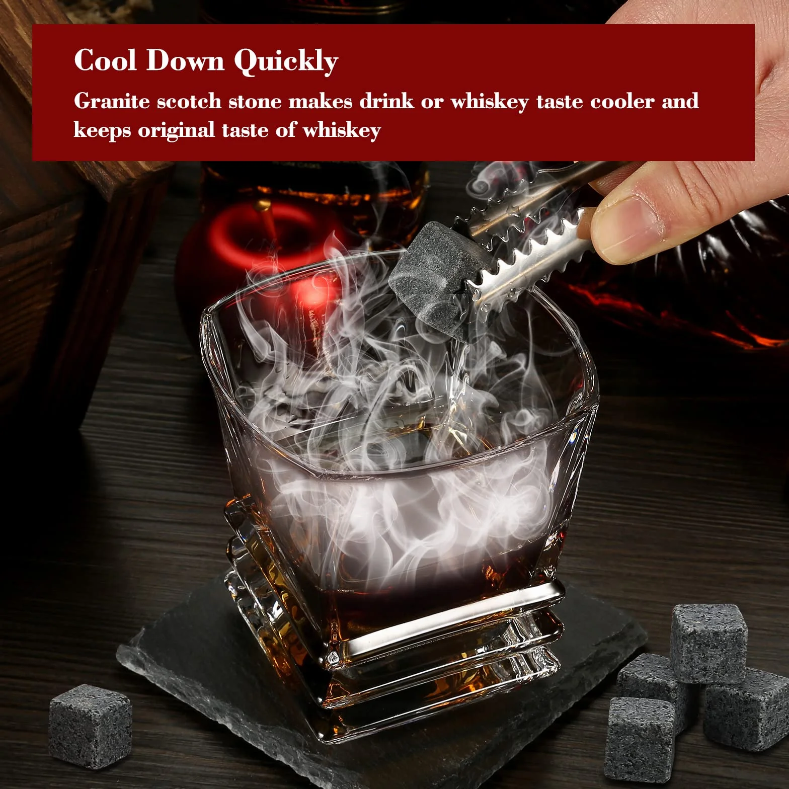 Kit per affumicatore per cocktail con torcia, set per fumatori con 4 trucioli di legno, regalo per la festa del papà, kit per bevande per fumatori whisky, accessori per bevande, bourbon - Walnut