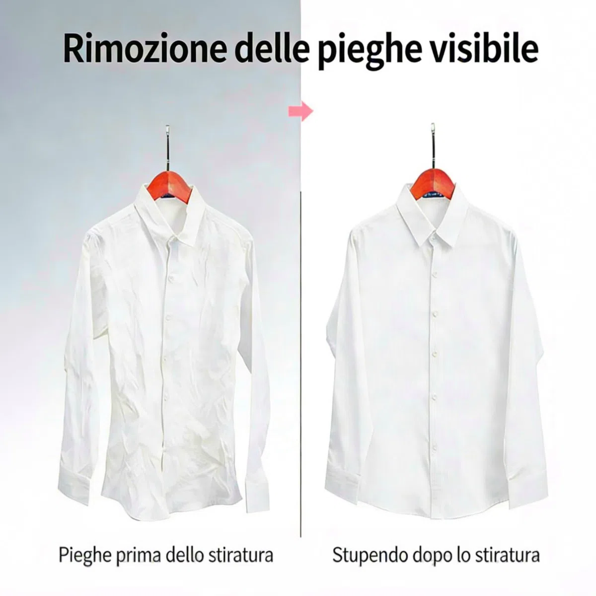 Stiratrice Verticale a Vapore 2000W, Serbatoio 400ml, Vapore 30g/min, Cavo 2,1m, Stiratore Portatile per Casa Ufficio Viaggio, Elimina Pieghe in Secondi