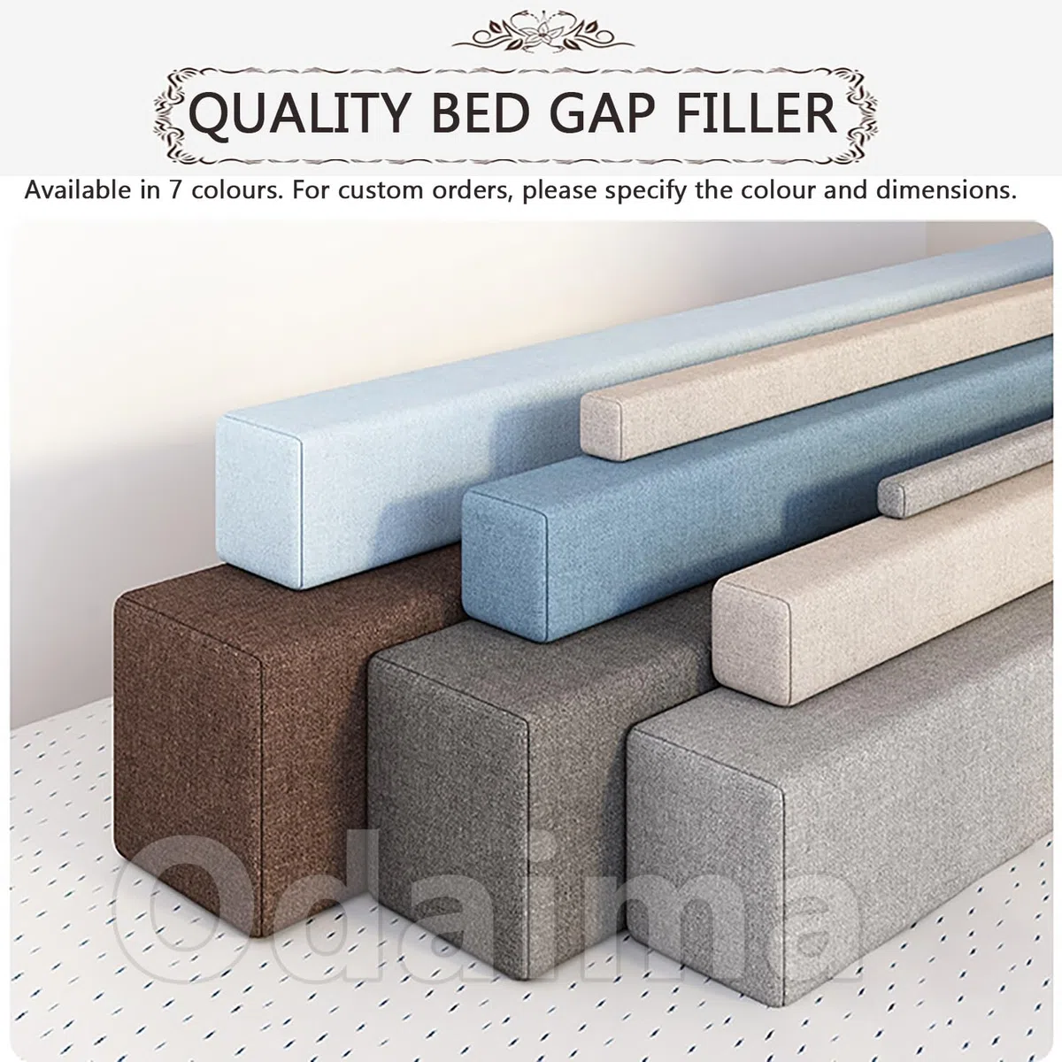 Riempitivo per Materassi 90/120/150/160/180cm, Letto Gap Filler Cuscino, Connettore per Letto Doppio/Materasso, per Riempire Lo Spazio tra la Testiera e Il Materasso(Beige,160x10x20cm)
