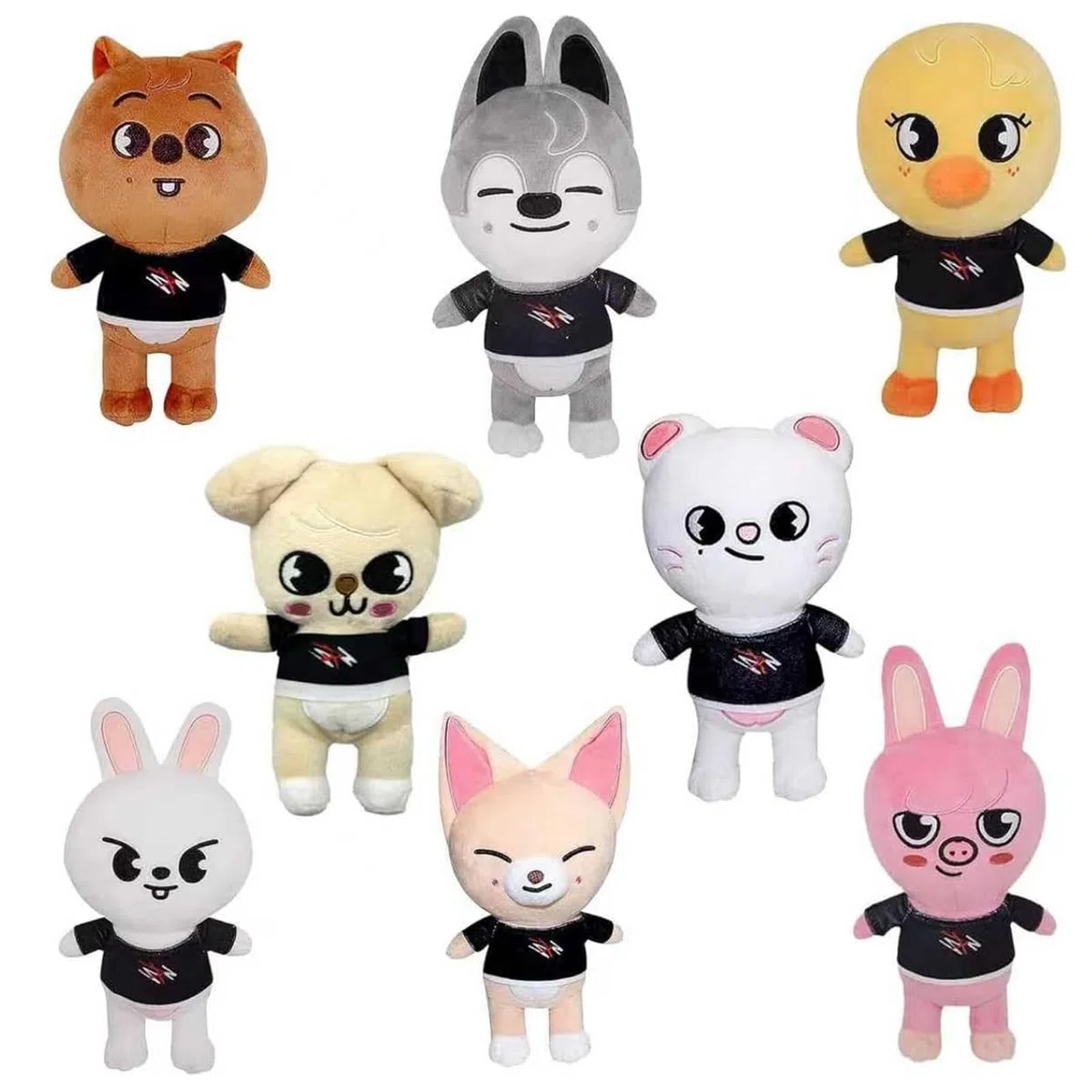 Peluche Stray Kids Set di Peluche: Regalo Decorativo per i Fan per Natale e Compleanni dei Bambini - 8 Pezzi (Eight pcs)
