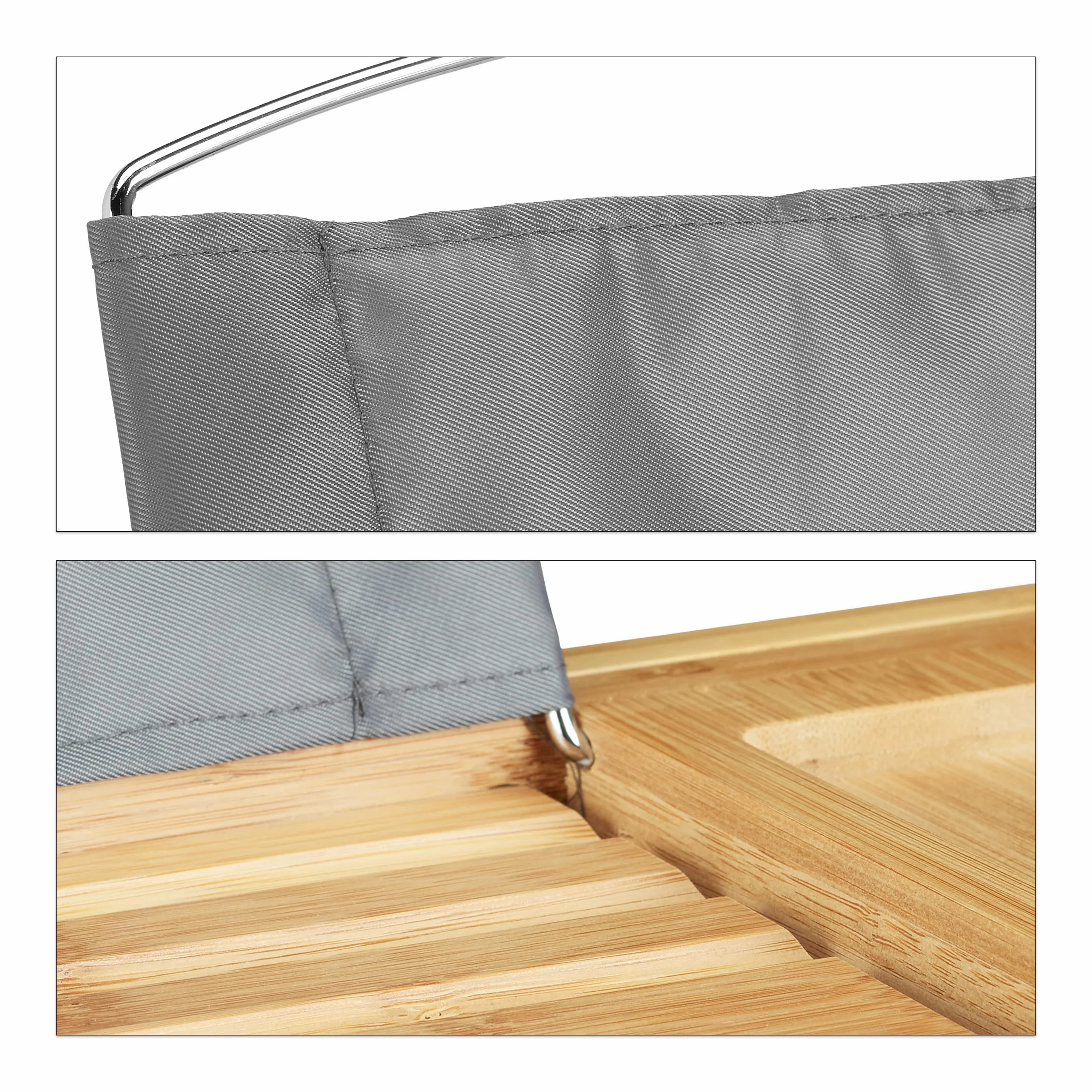 Relaxdays 10022179 Vassoio per Vasca da Bagno con Leggio e Porta-Bicchiere, Allungabile, HxLxP: 19x107,5x23 cm, Marrone Chiaro