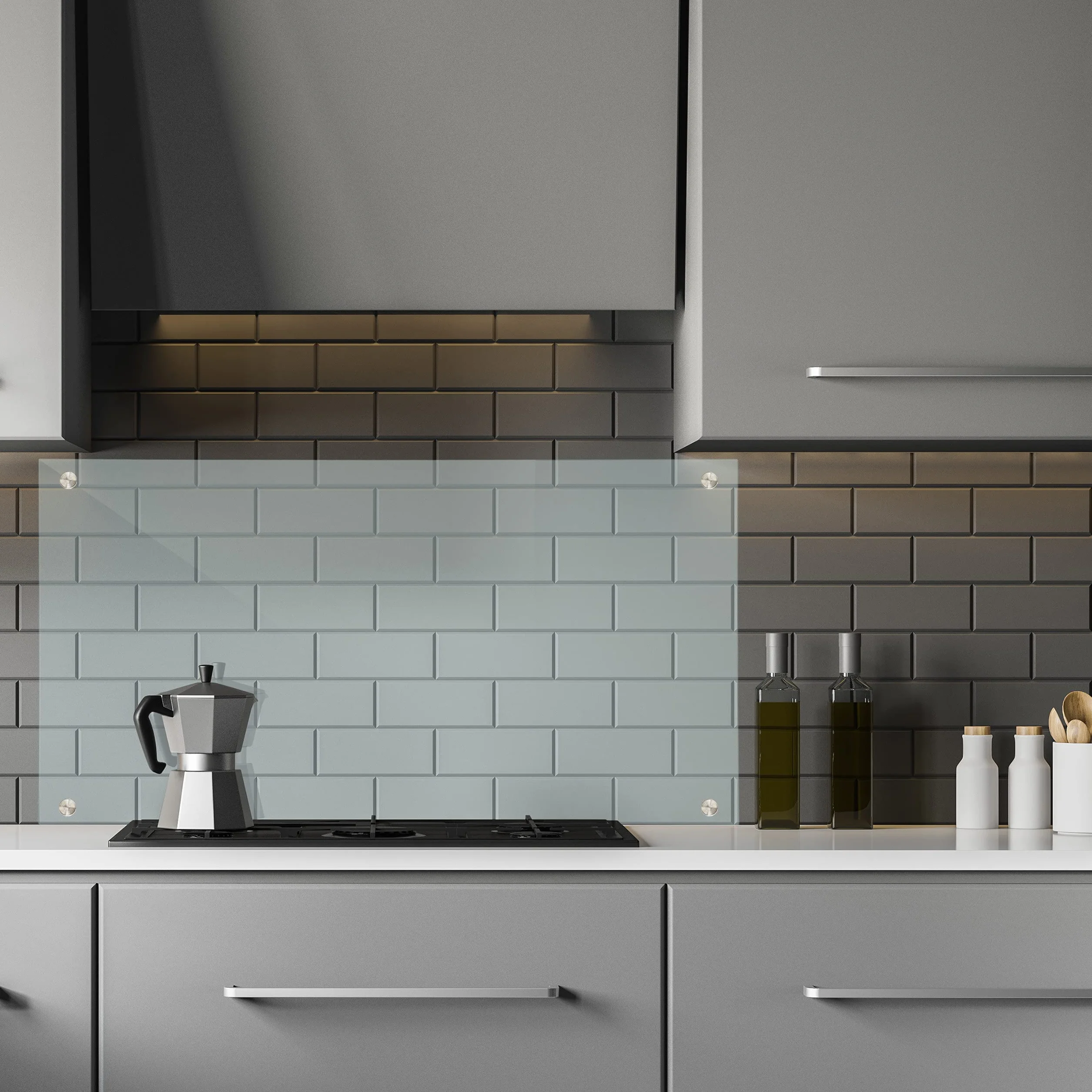 Relaxdays Paraschizzi, Pannello Antischizzo Cucina, Protezione Piastrelle & Angolo Cottura, HxL 70x40 cm, trasparente