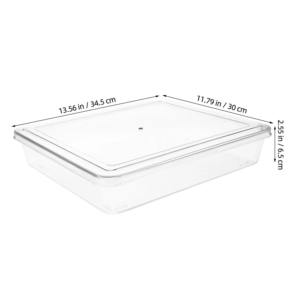 Teglia rettangolare per tiramisù: contenitore in plastica trasparente per tiramisù, cheesecake, mousse e pasticcini - 33x73 cm, impilabile, ideale per pasticcerie e feste.