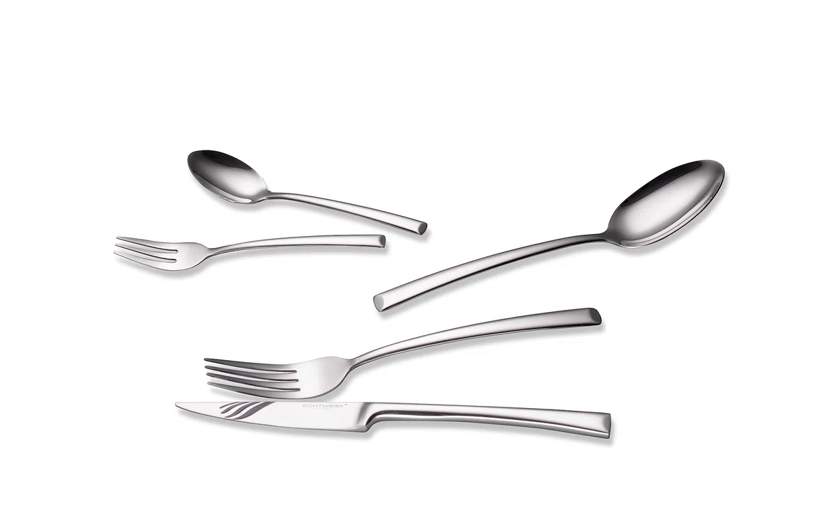 ECHTWERK Posate Avelino, Silver Edition, 30 Pezzi, Posate per 6 Persone, Acciaio Inossidabile 18/10, Lucido, Set di Posate, per tavoli Festivi, con Scatola di immagazzinaggio