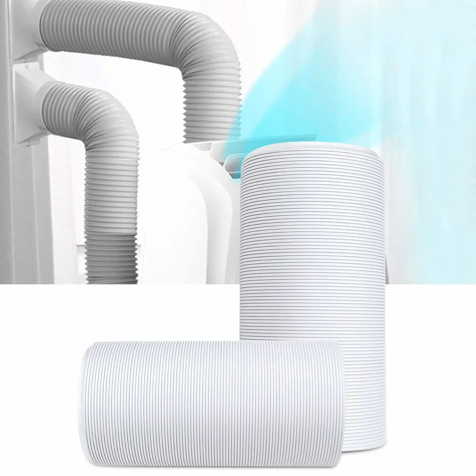 Tubo di Scarico Dell'aria Condizionata, Tubo Ondulato Ispessito con Filettatura in Senso Orario Pieghevole Ed Estensibile, Tubo Flessibile di Sfiato Universale in Acciaio da 2 M(15cmx2M)