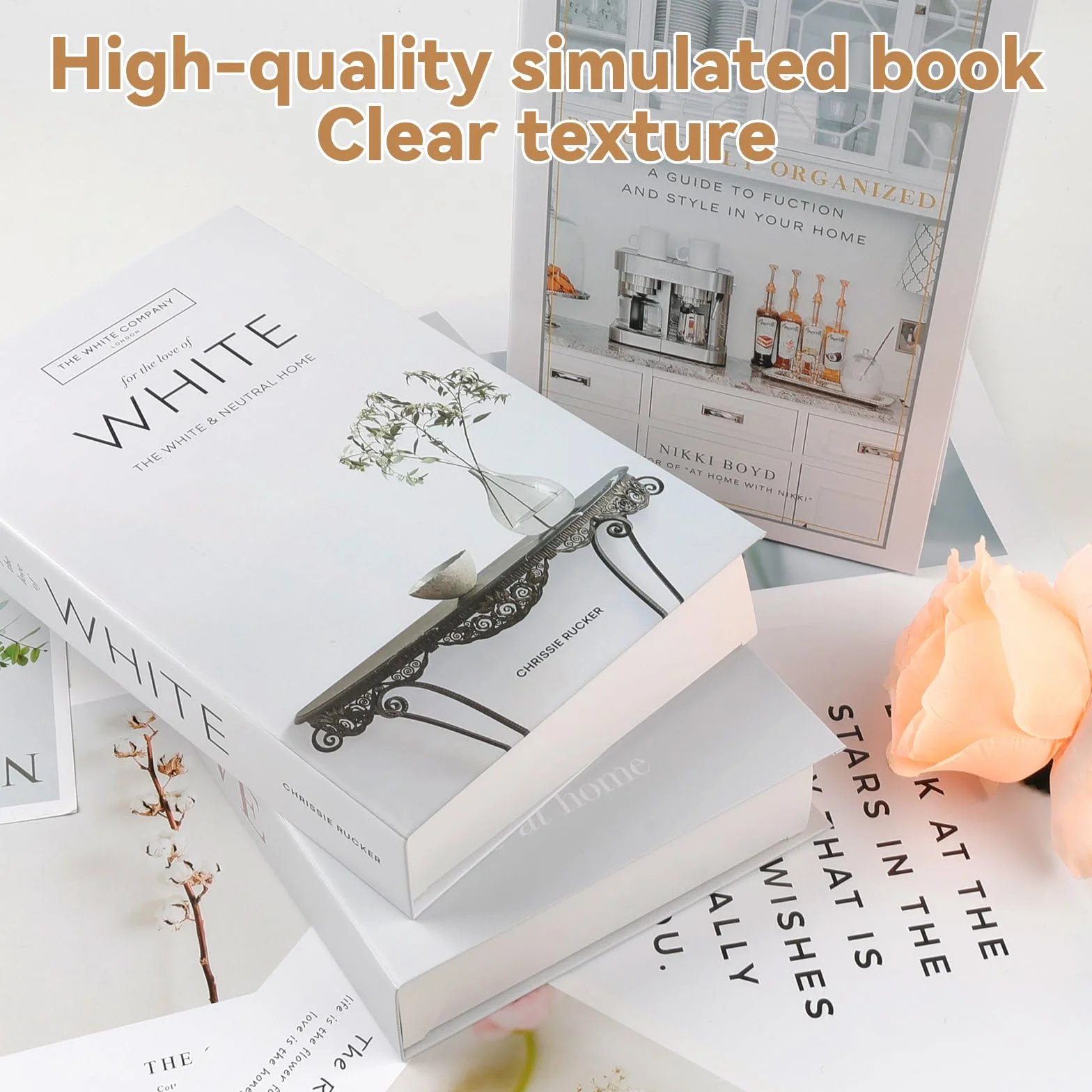 Set di 3 Libri Decorativi Pieghevoli, Finti Libri di Decorazione per Arredi Moderni per Casa, Libreria, Tavolino, Scaffali, Ufficio