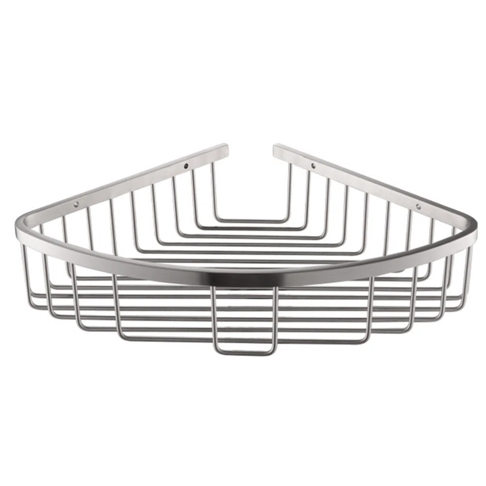CS003 - Mensola angolare per bagno, montaggio a parete, in acciaio INOX