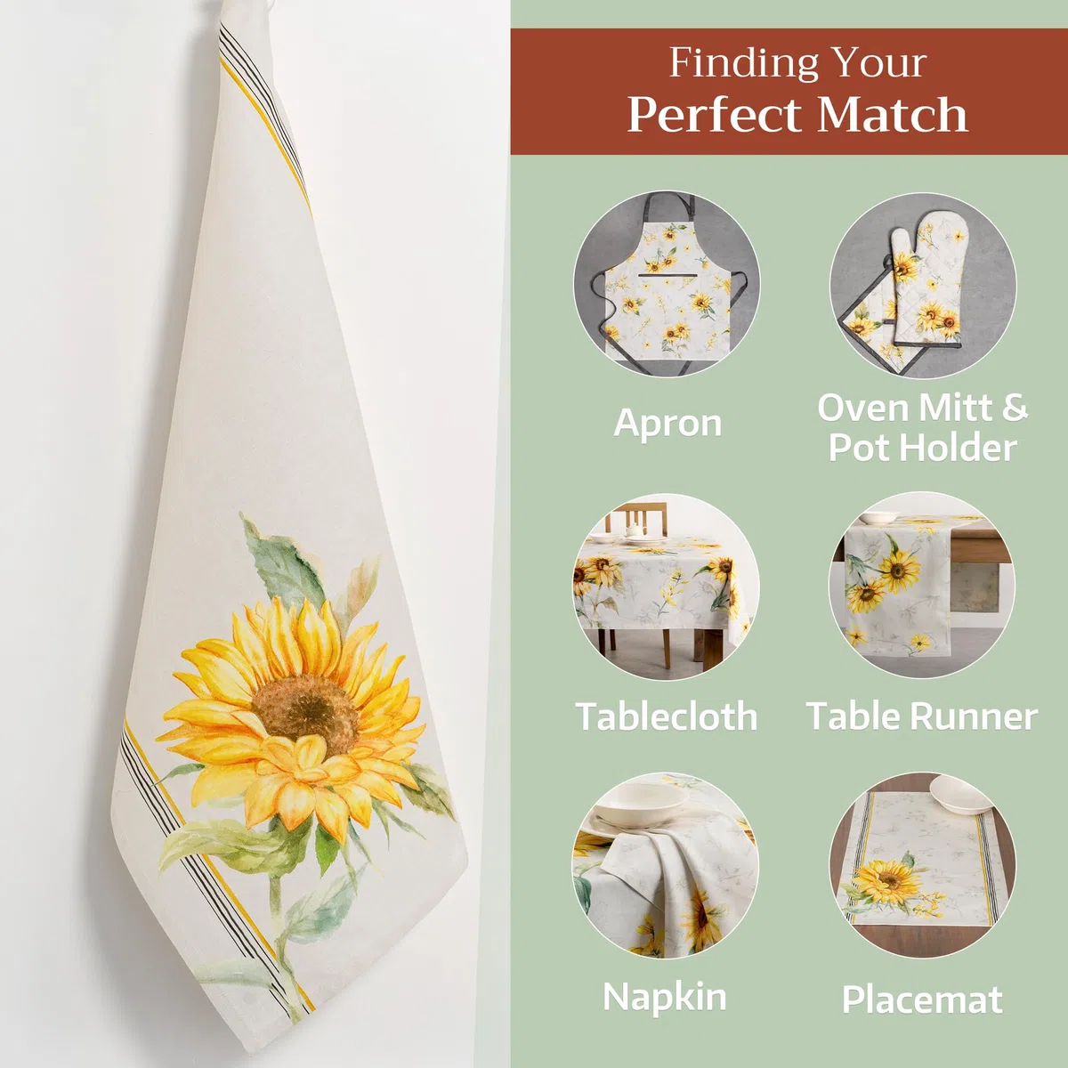 Maison d' Hermine Set di 3 strofinacci da cucina, 100% cotone, 70 cm x 50 cm, riutilizzabili, assorbenti, con anello per appendere, per cucina, sala da pranzo Primavera Estate (Candice)