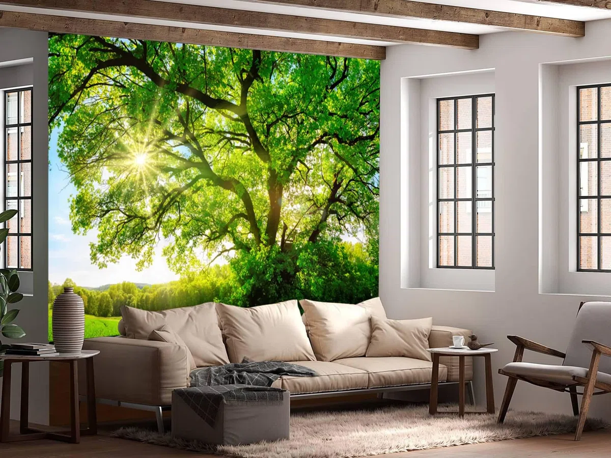 Musihy Arazzo da parete, 200 x 200 cm, per soggiorno, casa, camera, decorazione da parete, verde