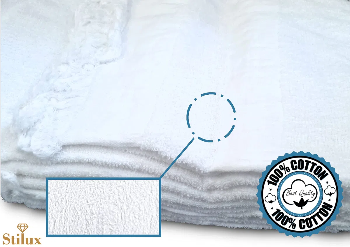 Set per bambini Ihram Ehram Ahram per Hajj e Umrah, 820 g, 2 asciugamani bianchi 78 x 155 cm, 100% cotone naturale, igienico, comodo e ad asciugatura rapida
