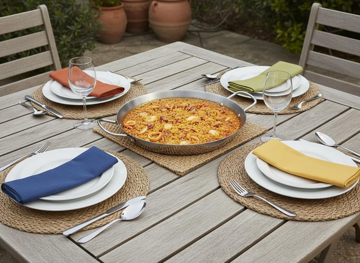 IBILI - Paellera 5Ply Element 30 cm, 4 porzioni, senza antiaderente, 5 strati, adatta per induzione