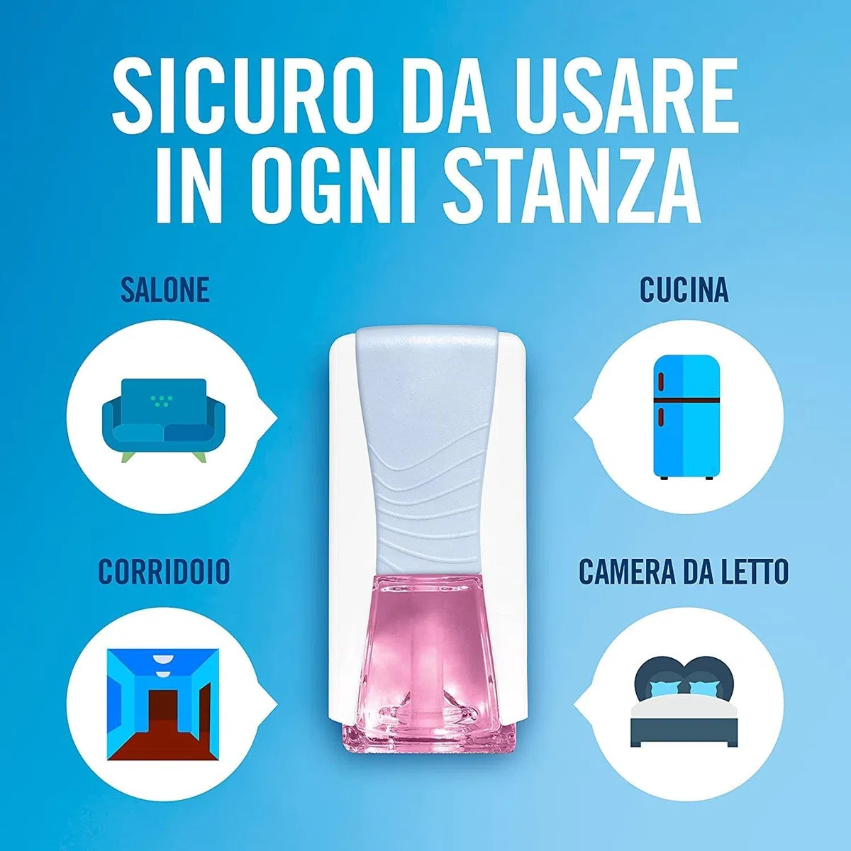 Ambi Pur Oro E Fiori Di Vaniglia Ricarica Diffusore Elettrico Per Ambienti 9x20ml, Per Rimuovere Gli Odori