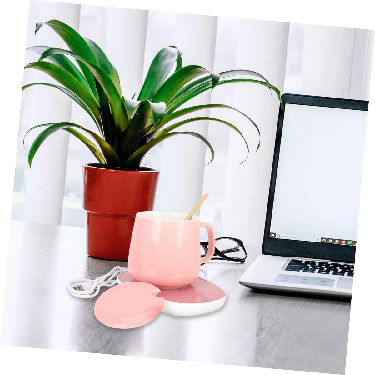 UPKOCH 1 Set Tazza Di Riscaldamento Automatico Espresso Riscaldatore In Ceramica Scaldacandela Elettrico Caffè Piatto Più Caldo Bevanda Piastra Più Calda Latte Più Caldo Pad Ceramica