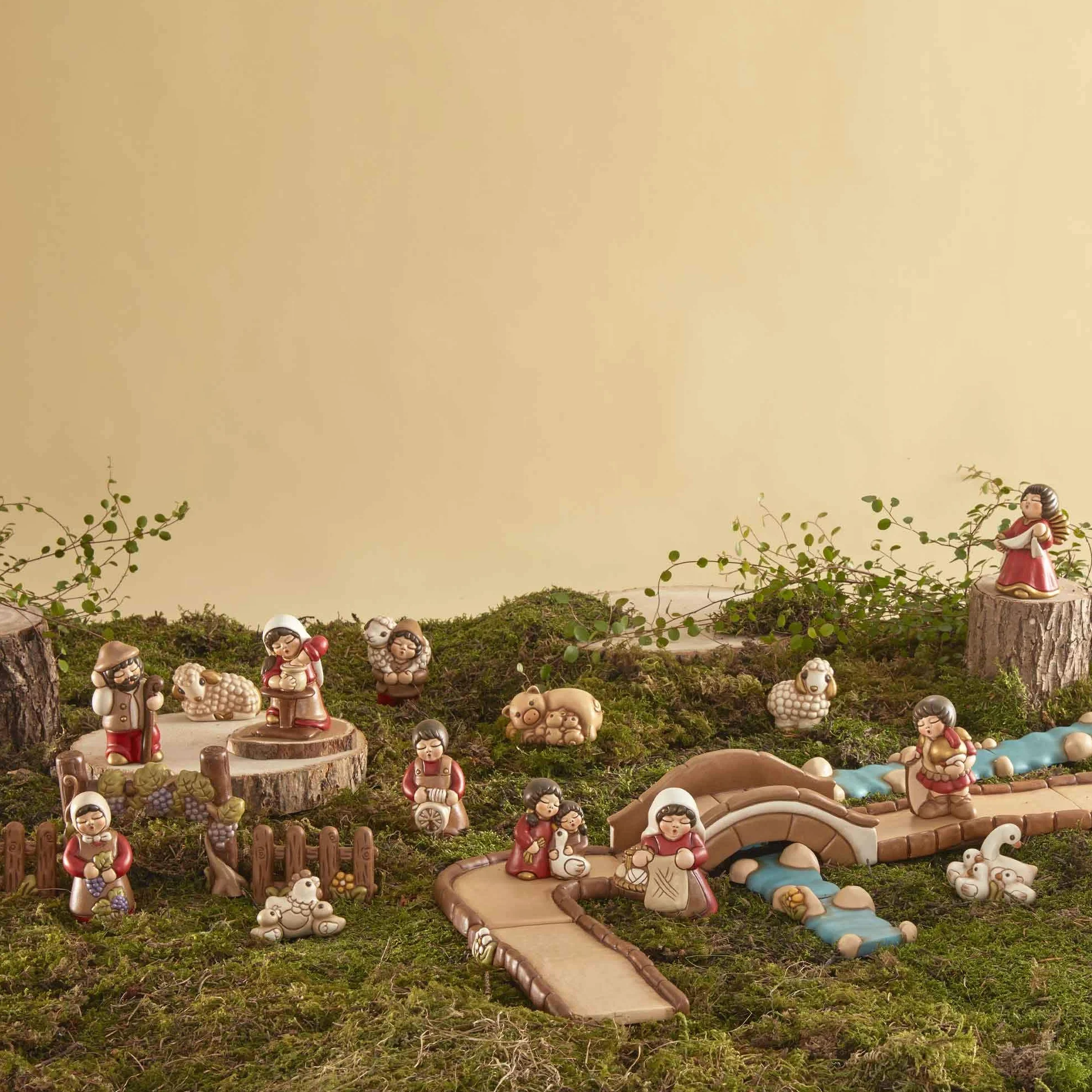 THUN - Ponte per Fiume - Presepe Classico - Ceramica - 15,5x7,6x6,4 cm