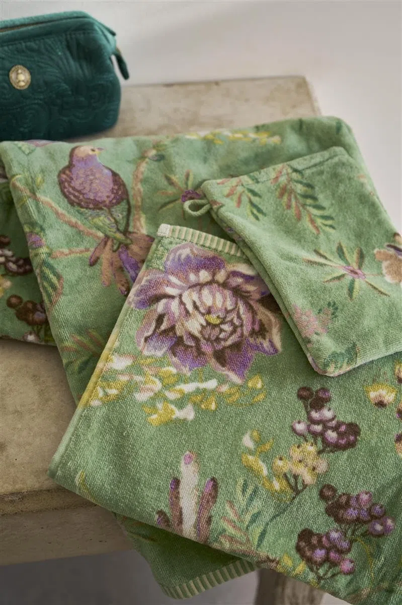 PIP Studio Set Asciugamano e Ospite Secret Garden Green Essenza