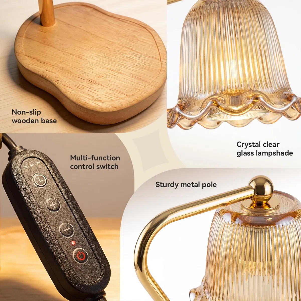 lampada scalda candela,Candle Warmer Lamp with Timer and Dimmer,con 2 lampadine, adatto per interni e arredamento domestico.