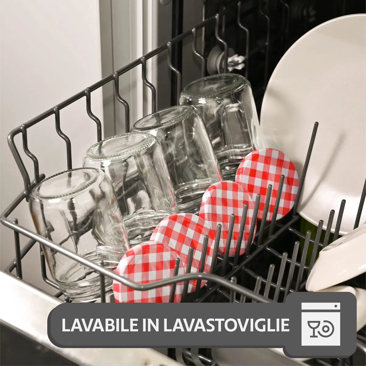 Praknu 25 Vasetti di Vetro per Conserve da 230ml - Con Etichette e Pennarello - Ermetici - Lavabili in Lavastoviglie - Ideali da Regalare