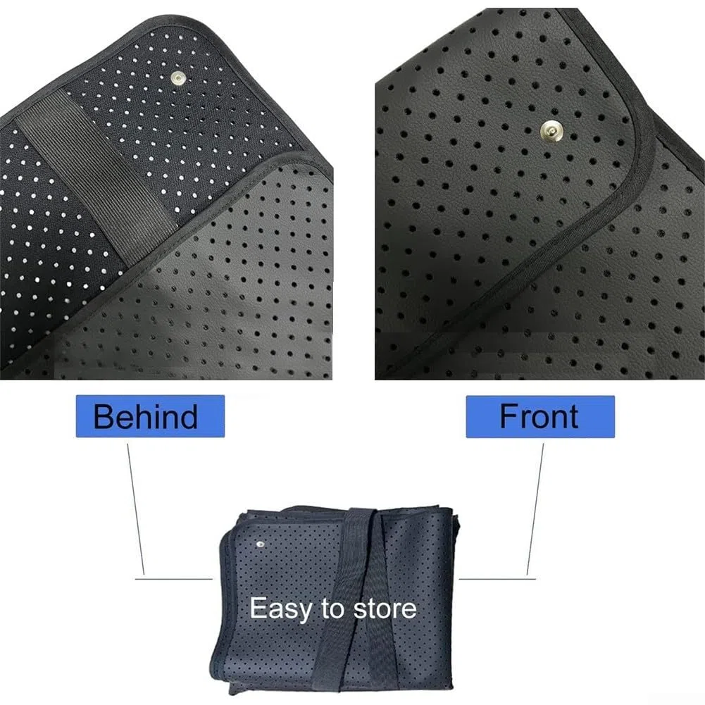 Telo di messa a terra per letto, per telo di messa a terra con rivestimento conduttivo in pelle poliuretanica, 68 x 180 cm, nero, include cavo di messa a terra da 4,5 m