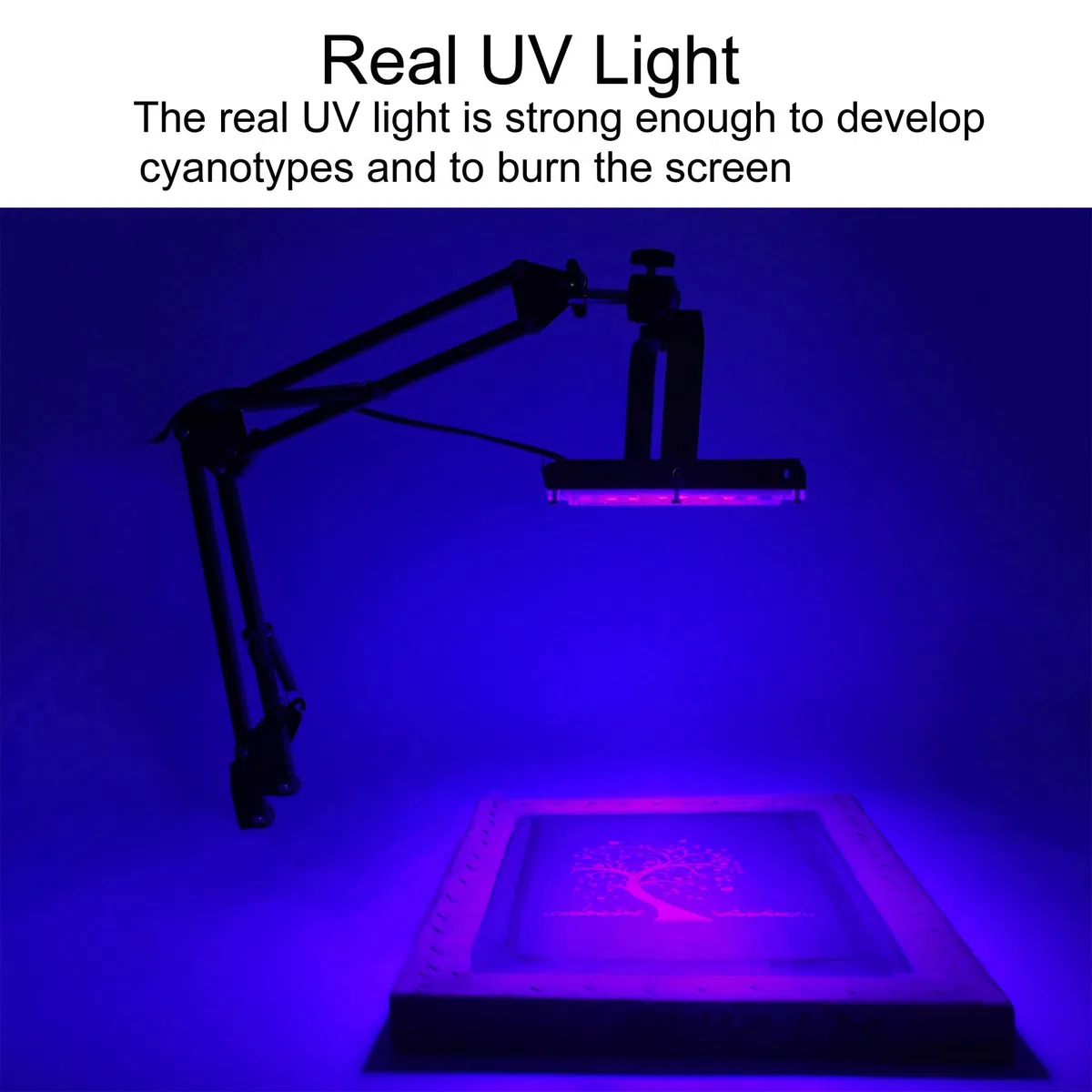 Dorhui - Unità di esposizione per serigrafia, 25 W LED di stampa di visualizzazione UV e supporto luce regolabile per kit cianottipo e serigrafia in emulsione