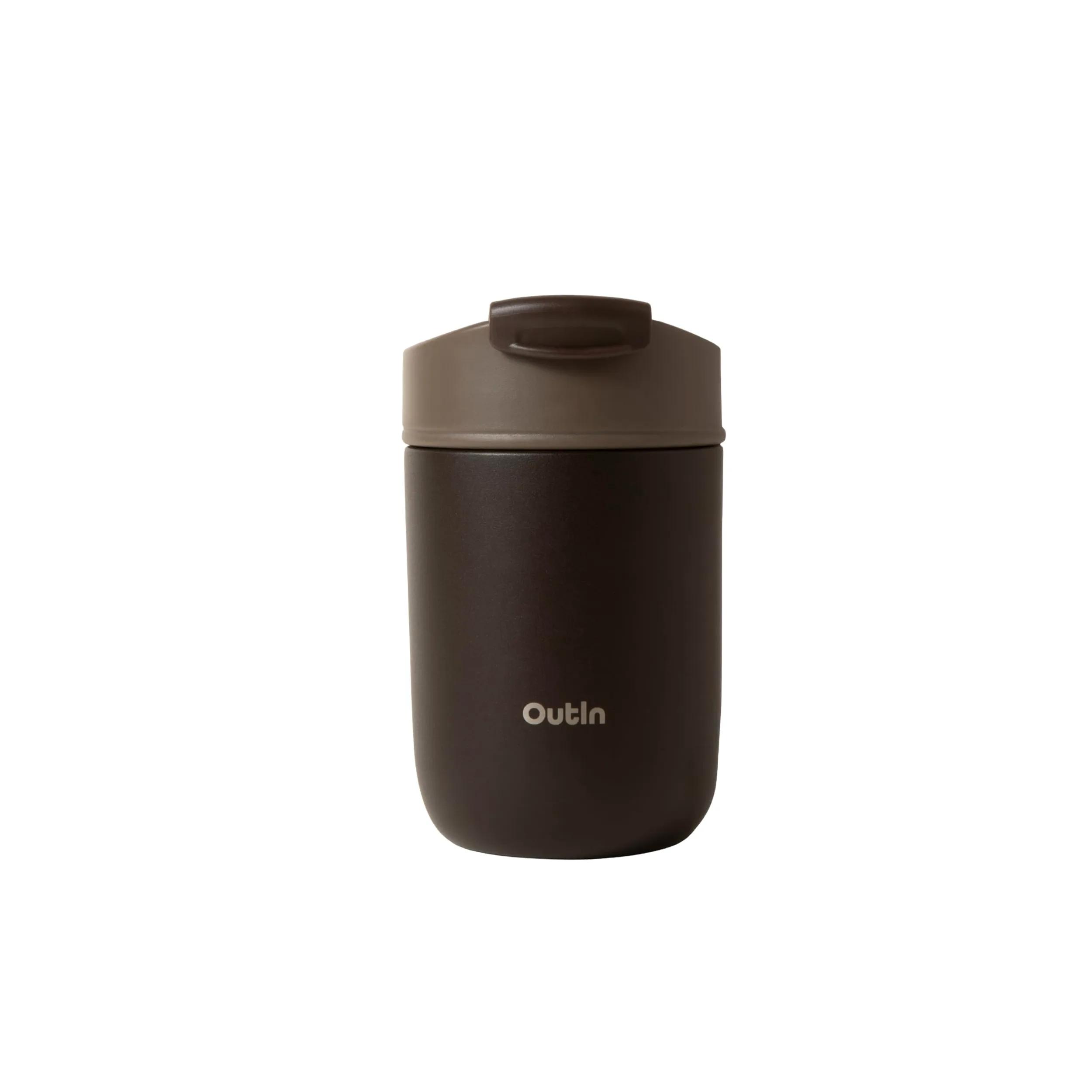 OutIn Tazza Termica Caffe con Isolamento Sottovuoto, Tazza Termica da Viaggio per Caffè Isolato per Esterni con Coperchio Flip a Prova di Perdite, Mug in Acciaio Inox da 11.8 fl oz (350ml)Calde&Fredde