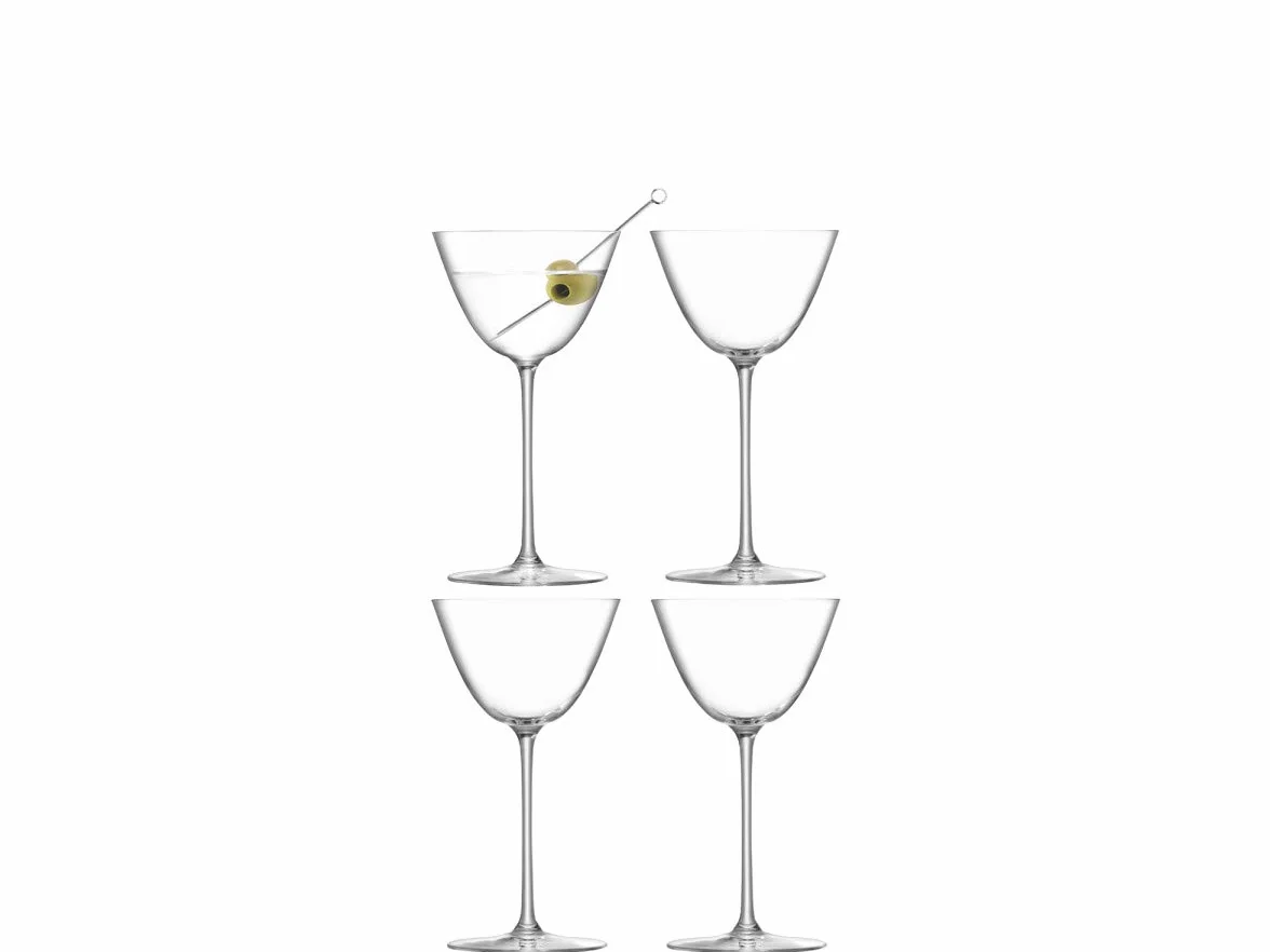 LSA International BG08 BOrough, Bicchiere per Martini, 195 ml, Trasparente, Confezione da 4