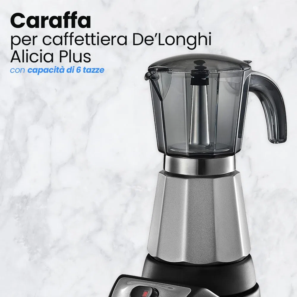 Anakel Home DeLongui Caraffa per caffè Alicia Plus 6 tazze EMKM6 | Colore Grigio | Alicia de longhi 6 tazze Ricambi 7313284909
